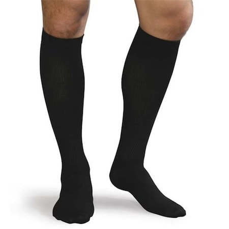 9408 - BL 20 - 30 Mm Hg Compression Mens Support Socks; Black - Extra Large